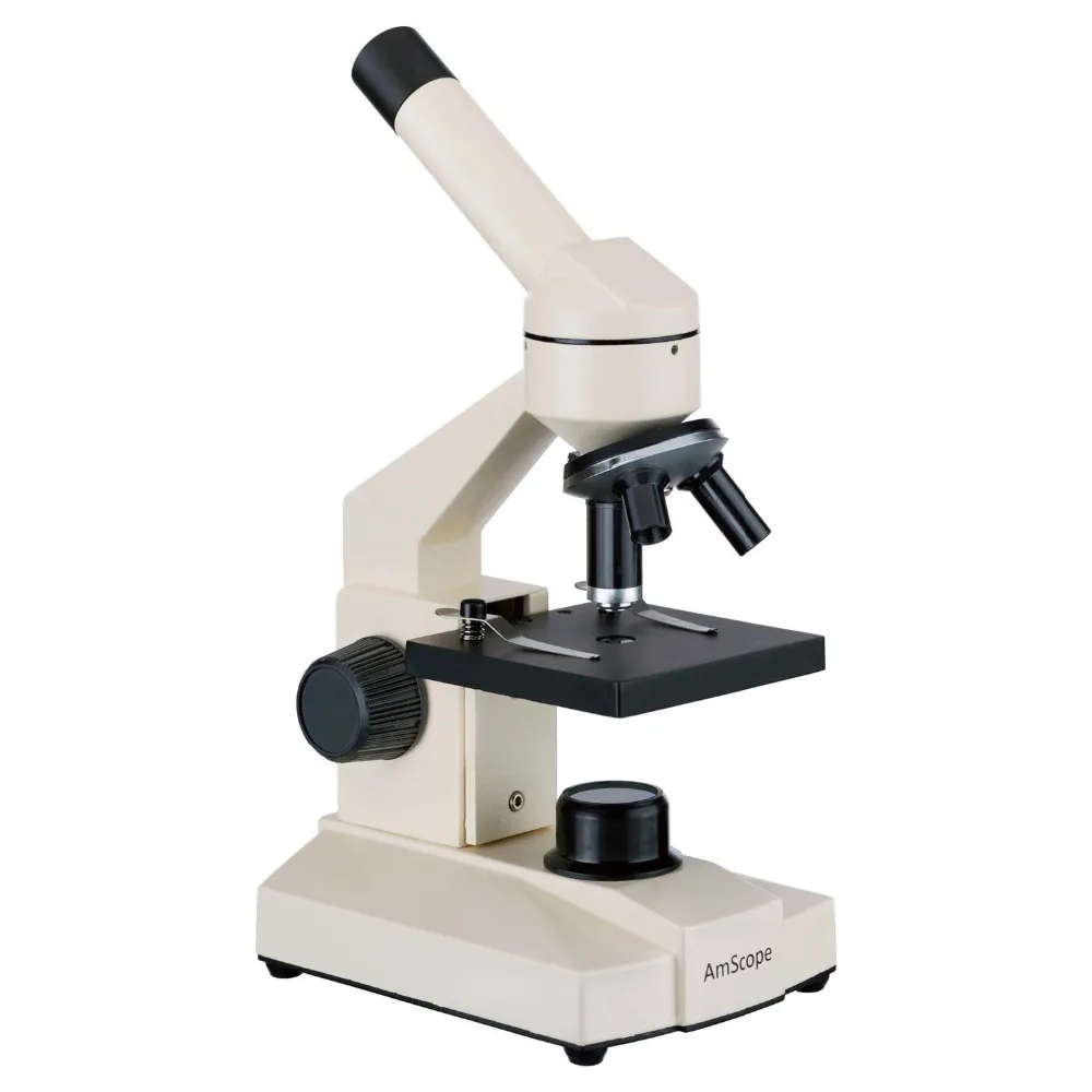 AmScope 40X 1000X полностью металлический оптический стеклянный объектив студенческий