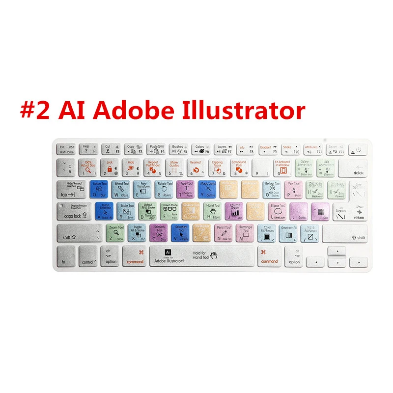 Чехол-клавиатура для Macbook Pro Air 13 15 3 4 Adobe Prime Final Cut X AI PS Shortcut Avid Media Composer | Компьютеры и
