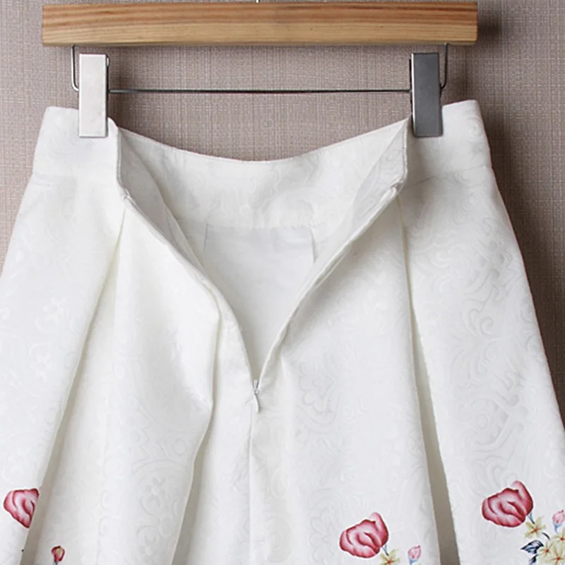 Женская плиссированная юбка HSPL с высокой талией средней длины 2017 весенне-летняя