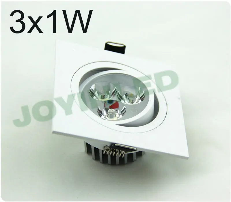 Бесплатная доставка 3 Вт 6 Квадратный светодиодный светильник AC85-265V потолочный