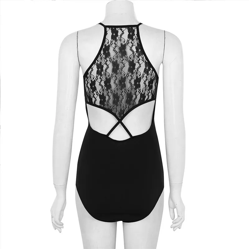 Женский хлопковый спортивный боди TiaoBug гимнастический купальник со встроенным