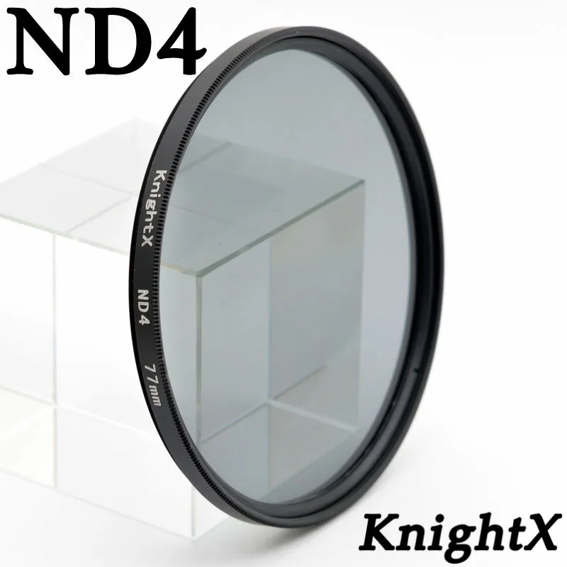 KnightX с ультратонкой оправой 37 мм 52 мм 58 мм 37 GoPro аксессуары ND FLD Красный Цветной фильтр объектива для sony цифровой зеркальной камеры Canon Nikon для экшн-камеры GoPro Hero 4/3+/3 52 58 мм - Цвет: ND4