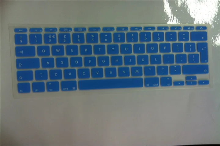Силиконовая наклейка на клавиатуру английская и европейская раскладка защитная
