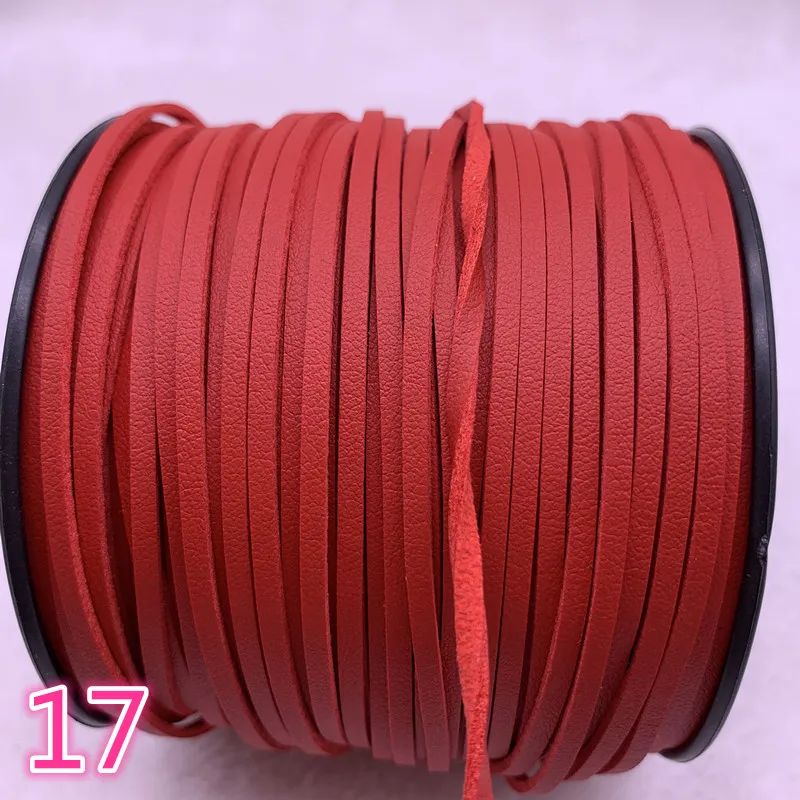 

NEW 5yards/lot 3mm Flat Faux Suede Braided Cord Korean Velvet Leather Handmade Beading Bracelet Jewelry String #17