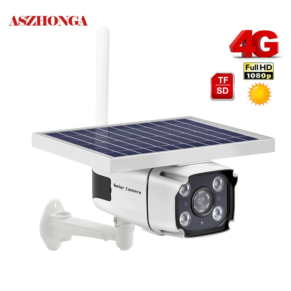 Беспроводная камера видеонаблюдения с солнечной панелью 1080P HD 4G SIM-карта IP