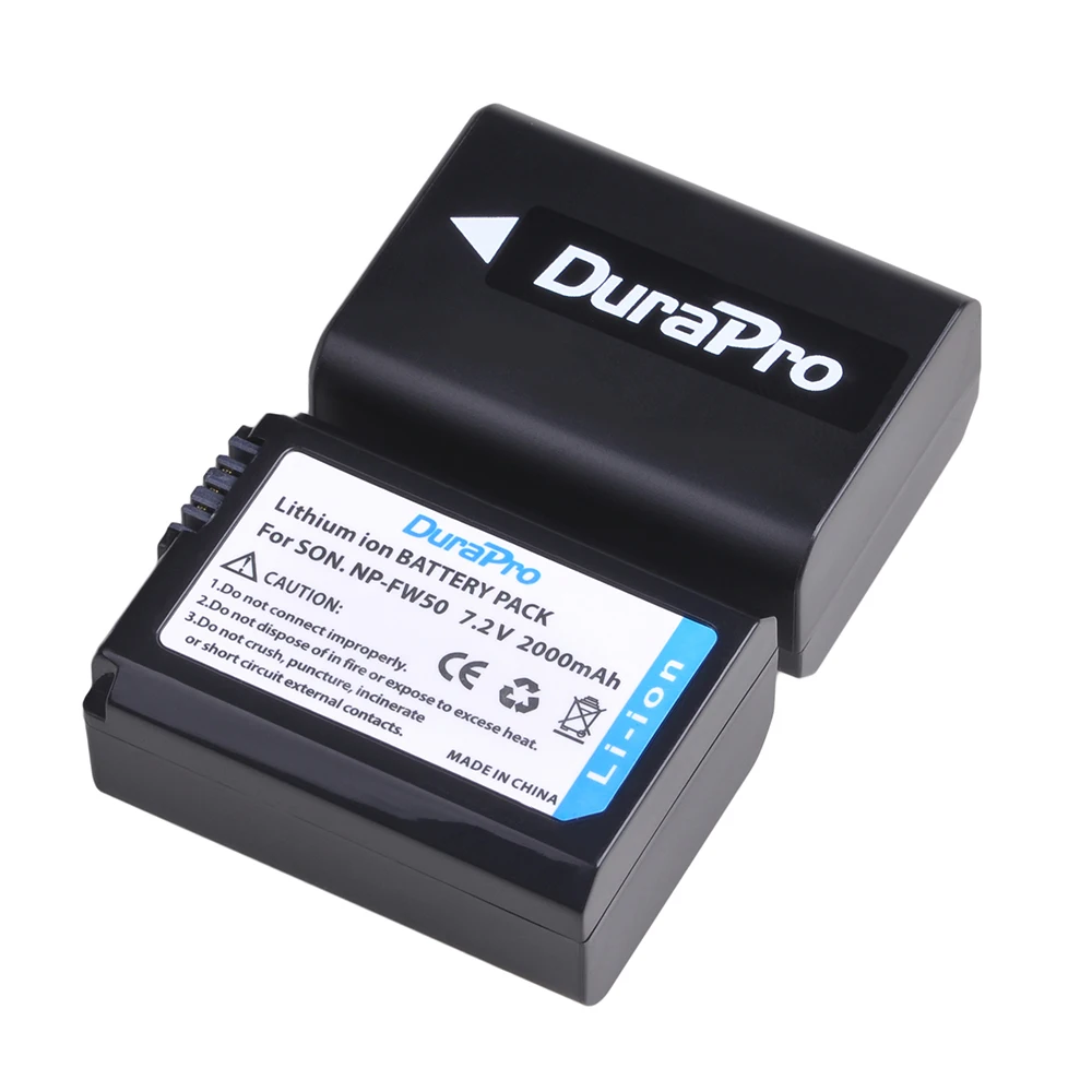 DuraPro NP-FW50 NP FW50 Battery+ LCD Dual Charger For Sony A6000 NEX-7 NEX 5N F3 NEX-3D NEX-3DW NEX-3K NEX-5C Alpha 7R II Camera |