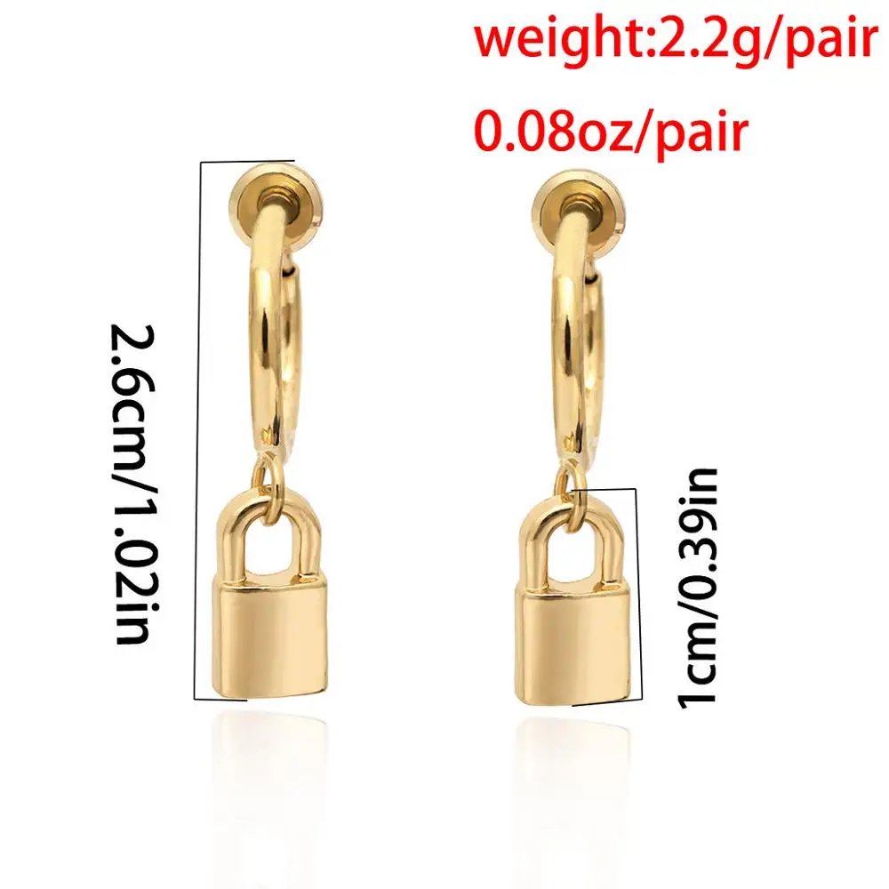 Женские серьги на застежке без пирсинга в стиле панк ювелирные изделия |