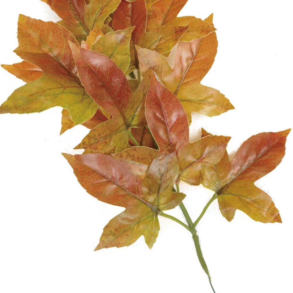 Simulation Plant Rattan 3D Printed Autumn Maple Leaves Living Room Office Decoration Christmas Wedding Scene Layout | Дом и сад
