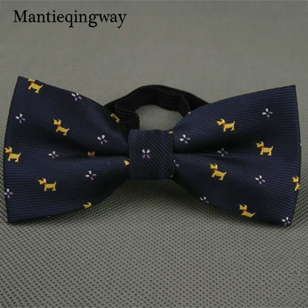 Mantieqingway полиэстер детей с бантом в полоску и горошек дети лук Галстуки печатных тощий лук галстук Gravatas воротник галстук для ребенка партия Галстуки - Цвет: 007