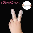 Силиконовый рукав для пальцев для женщин, Стимулятор точки G, клитора, Вагинальный Массажер, Женский мастурбатор, тизер для клитора, секс-игрушки для взрослых, 2 шт.