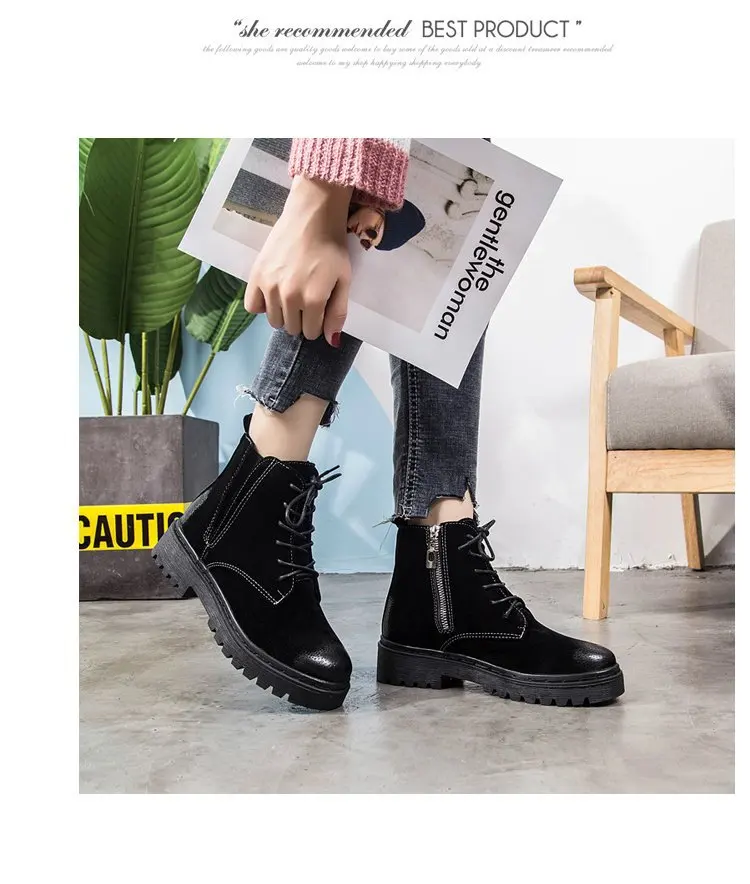 Women Hiking Shoes Rubber Sole Outdoor Zipper Sport Martin Sneakers Work Army Combat Tactical Boots | Спорт и развлечения