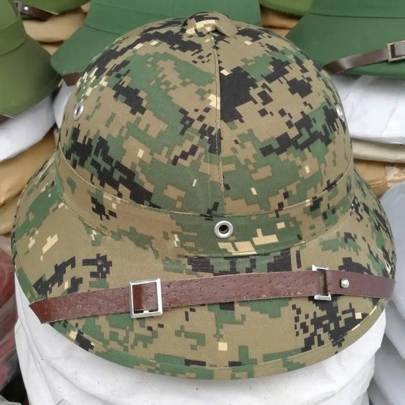 Вьетнамская армейская шляпа NVA VIETCONG VC PITH HELMET EXPLORER камуфляжная кепка со звездой |