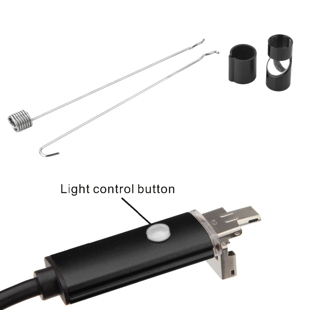 USB эндоскопическая камера объектив 5 мм 2 в 1 кабель 1/m/2m/5m|Камеры видеонаблюдения| |