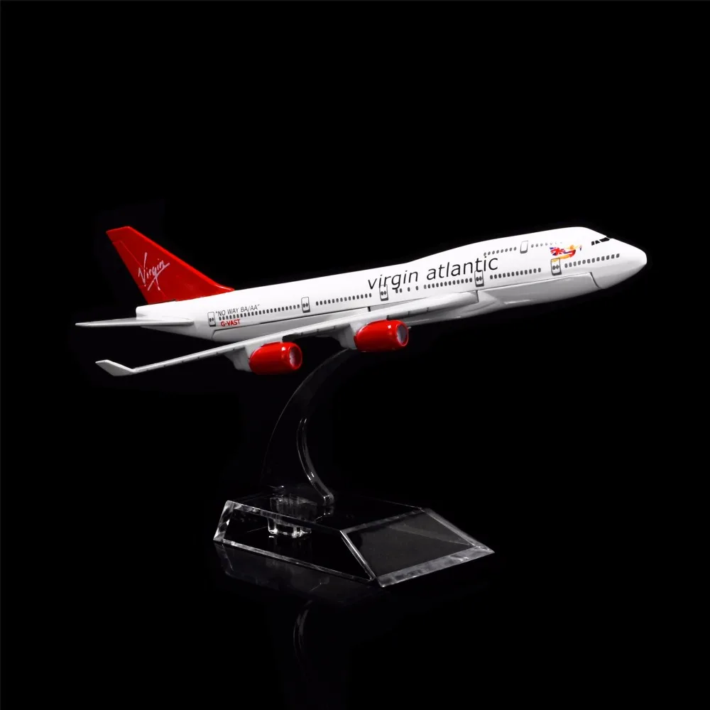 1: 400 16 см British Virgin Airways Boeing 747 металлическая модель самолета офисное украшение