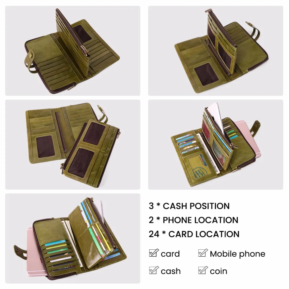 Кошелек JOYIR Женский длинный из натуральной кожи|Женские кошельки| |