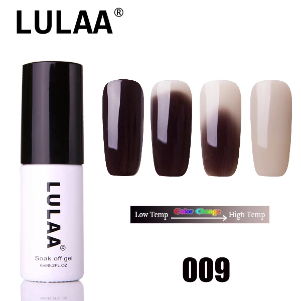 Lulaa новейший 6 мл температурный Гель-лак измененный цвет замачиваемый УФ-и светодиодный Гель-лак для ногтей длительный прочный ноготь лак 3 в 1 градиентный цвет - Цвет: 009