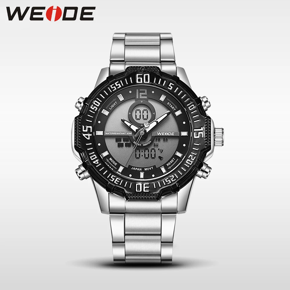 Weide Роскошные для мужчин часы кварцевые контракт в повседневные платье Мода