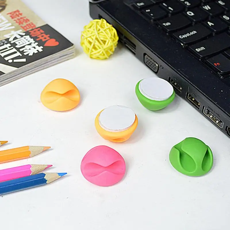 6 шт./партия, USB кабель, кабель для мыши, зажим для кабеля, настольный держатель для провода, зажим для фиксации линии, настольный автомобильный органайзер для хранения