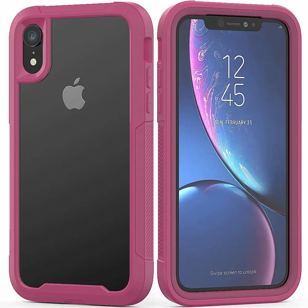 Роскошный брендовый чехол для Iphone XS Max X XR 7 8 Plus, чехол на 360 градусов, прочный прозрачный бампер для телефона samsung Galaxy S10 Plus E - Цвет: purple