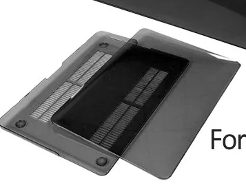 Черный Прозрачный прорезиненный Матовый Жесткий чехол для Macbook Pro 13,3 15,4 Pro 12 13 15 дюймов Air 11 13 A1932 корпус для ноутбука - Цвет: Черный