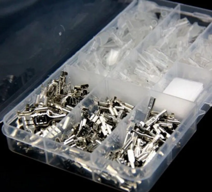 150 шт./лот обжимная Клемма Сращивание женской лопаты Соединитель с чехлом 2 8 мм 4 6 3