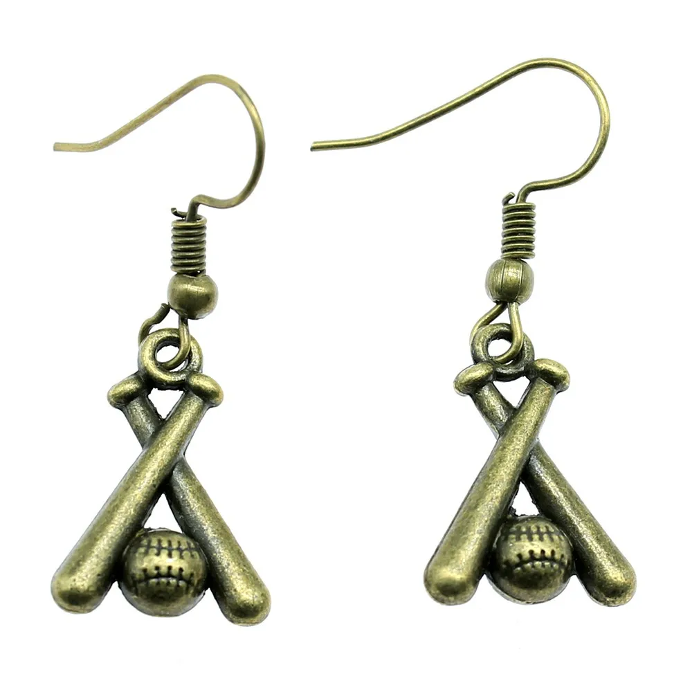 1 Pair Dropshiping Earrings Dangle Women Fashion Jewelry 19x13mm Baseball Drop | Украшения и аксессуары
