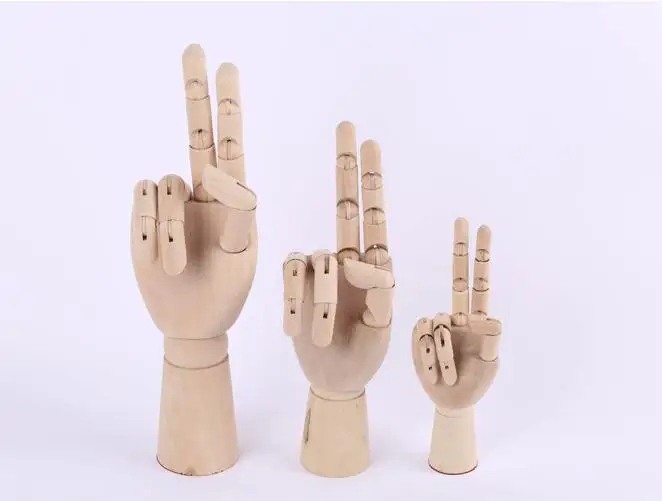 

10 inch female /12 inch male hand model wooden joint for Artistic Sketch Painting Hand Doll Comics tools free shipping