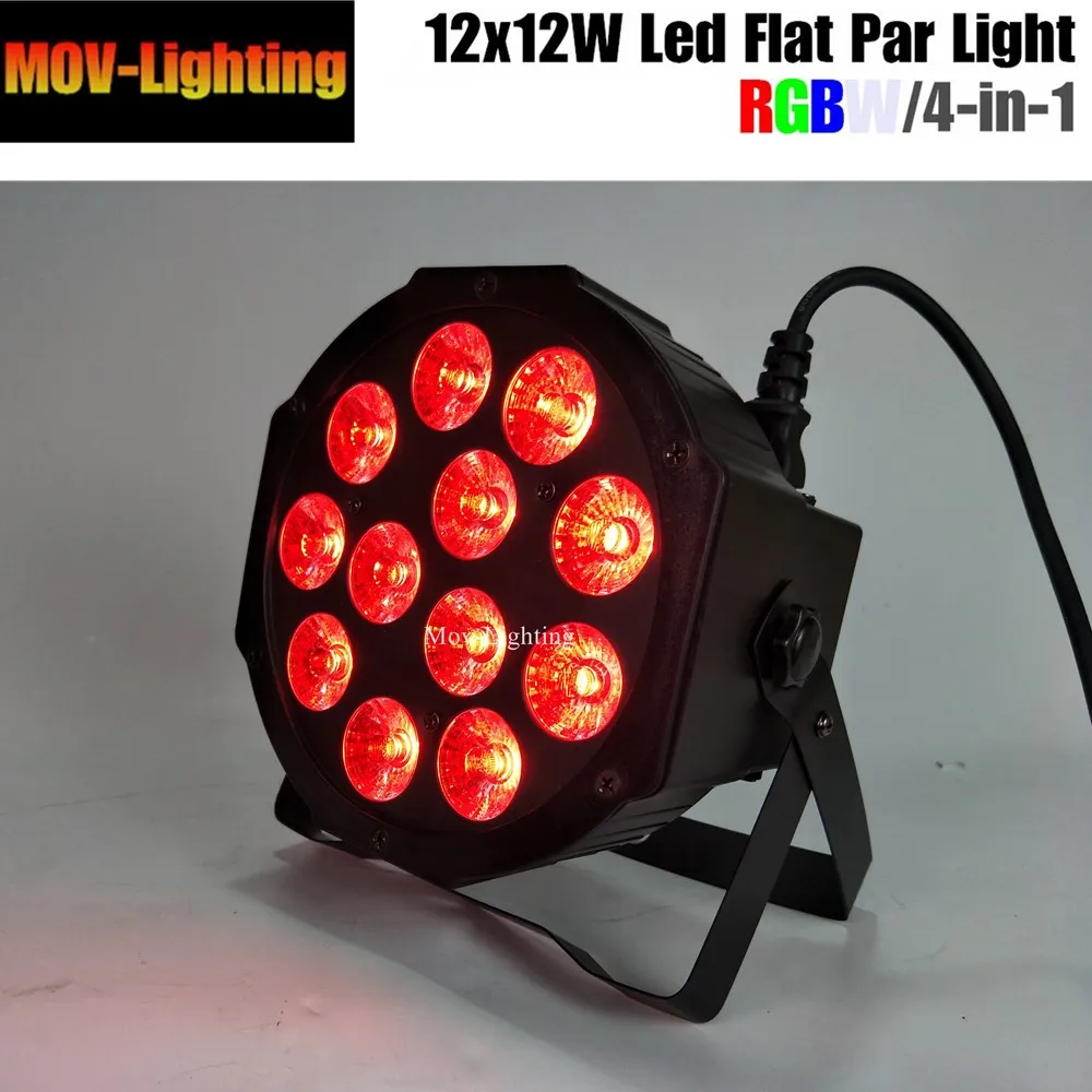 12 шт./Лот 12x12 Вт RGBW 4 в 1 LED di Lusso 8 Canali Led Flat Par dj dmx|Эффект освещения сцены| |