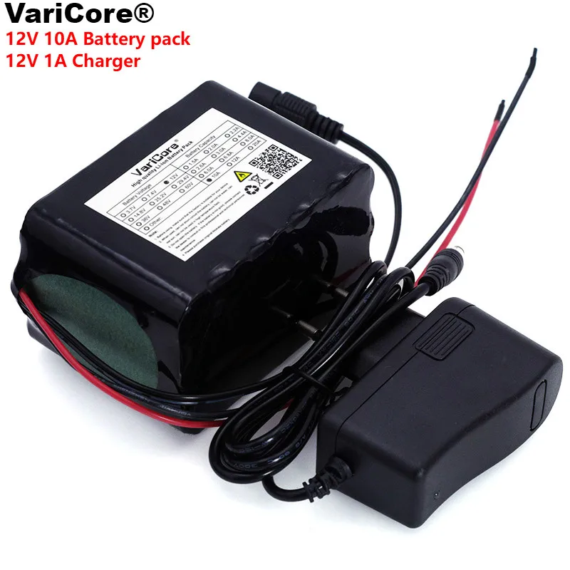 VariCore литиевая аккумуляторная батарея большой емкости 12 в 10 Ач 18650 В 10000 мАч 75 Вт