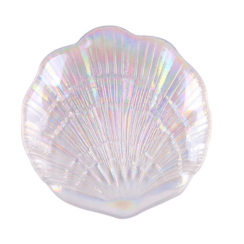

1pcs Colorful Nail Art Shell Palette Transparent Glass Nail Display Tips Gel Polish Painting Board Manicure Tools