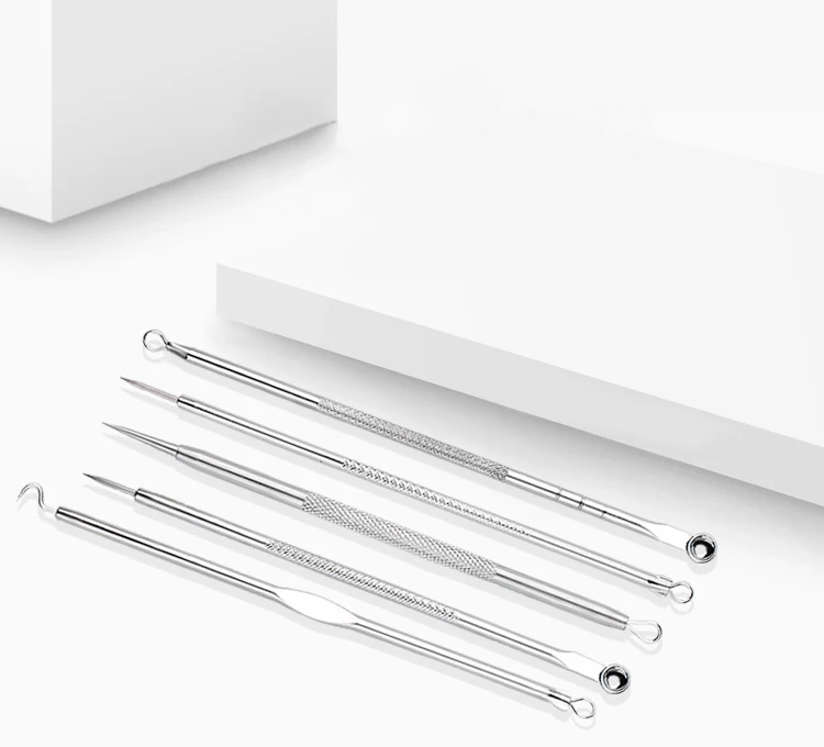 5 шт./компл. игла для прыщей из нержавеющей стали удаление черных точек съемные