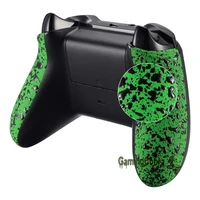 extremerate textured green back panels non slip side rails 3d splashing handles for xbox one x for xbox one s controller