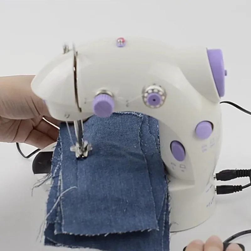 

Mini Sewing Machine Electric With Light Home Hand Desktop Sewing Machines With Knives
