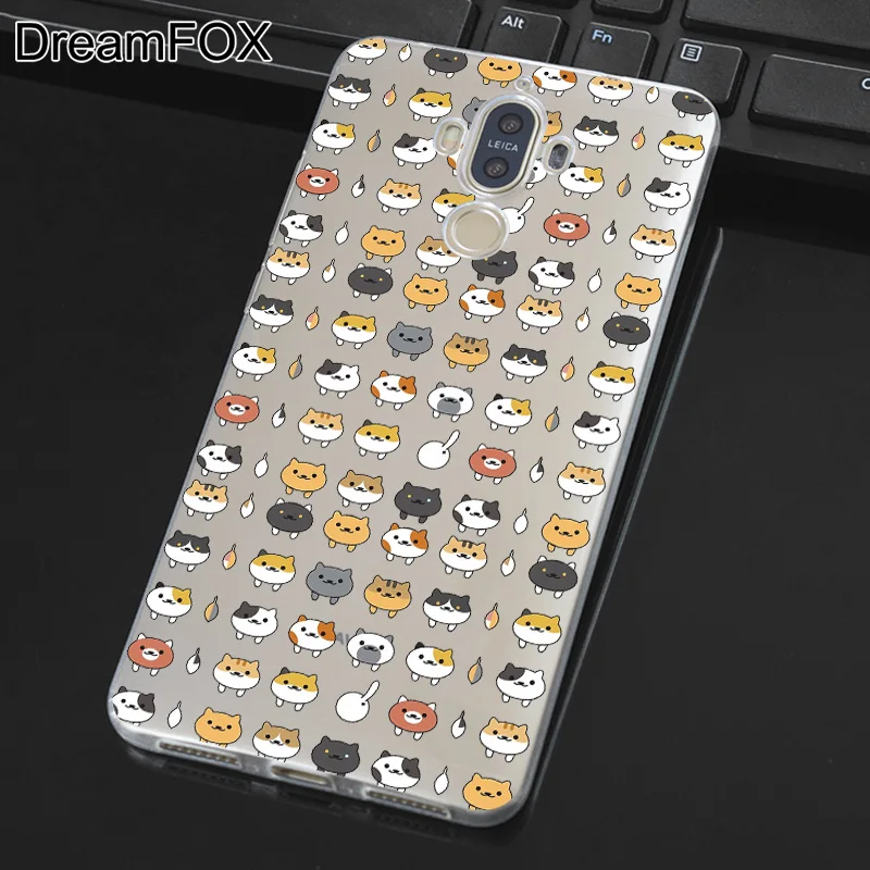 DREAMFOX L513 Cute Cat Soft TPU Silicone Case Cover For Huawei Mate Nova 2 9 10 20 30 Lite Pro Plus |