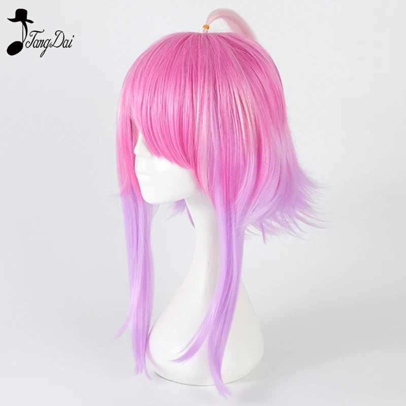 

2019 New Kobayashi-san Chi No Maid Dragon Kamui Kanna Wigs Gradient Cosplay Peluca Hair Ornaments Horns Headdress Accessories