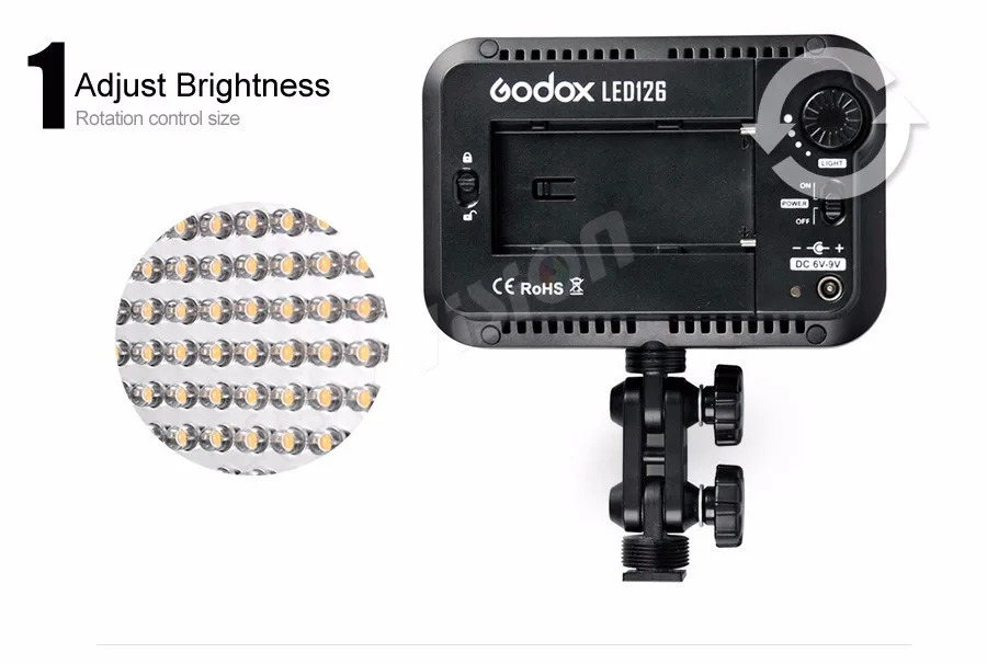 Godox LED126 5500-6500K видео Лампа светильник для цифровой камеры видеокамеры DV Свадебная видеосъемка фото журнальная видеосъемка