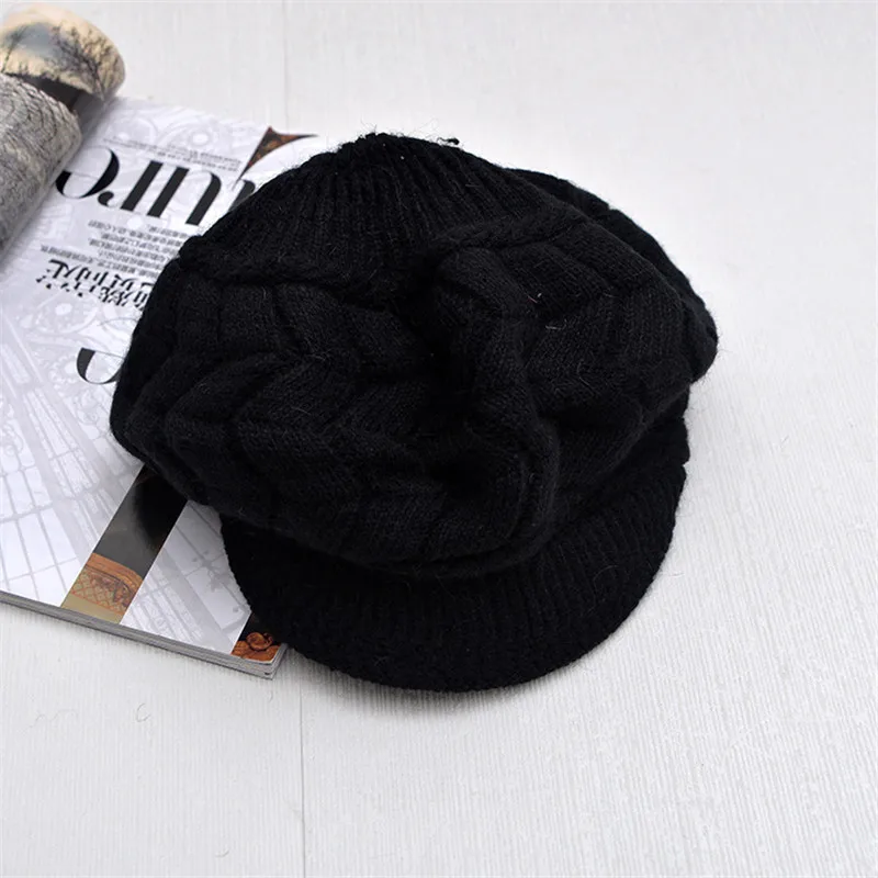 Новая зимняя женская шапка 100% натуральная теплая шерстяная вязаная Осенняя