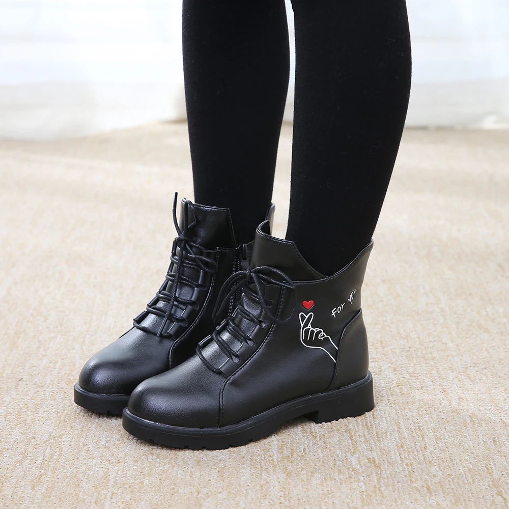 Женские ботильоны на шнуровке CUZULLAA повседневные дышащие кожаные ботинки с