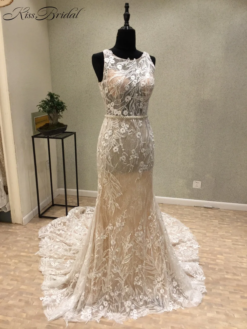 

Casamento/Свадебные платья без рукавов с русалочкой, 2018, с коротким шлейфом, aplqiued, Тюлевое платье для невесты, trouwjurk