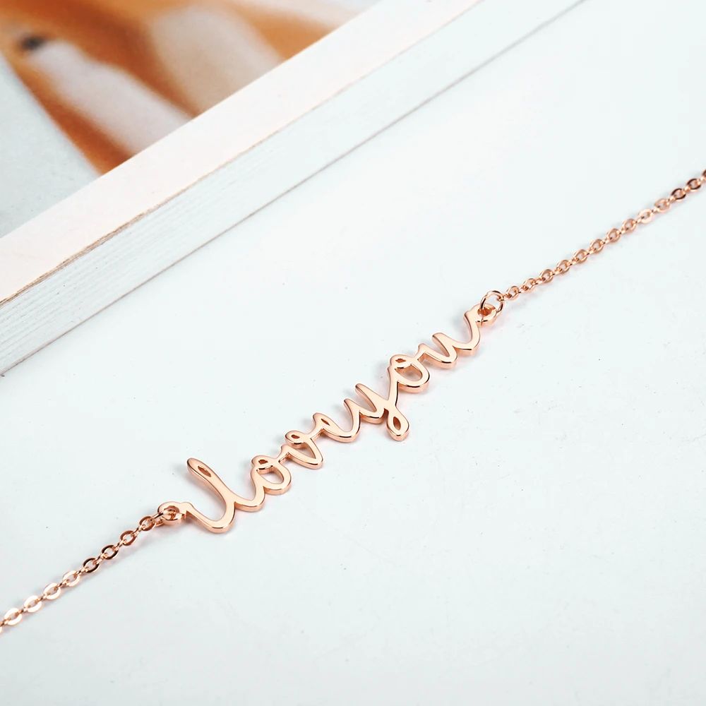 Женский браслет с именным именем WindJune из стерлингового серебра 925 пробы подарок