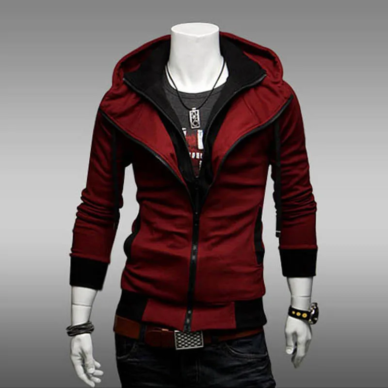 Для Мужчин's повседневное Толстовка 2018 шить мода дизайн поддельные двойка