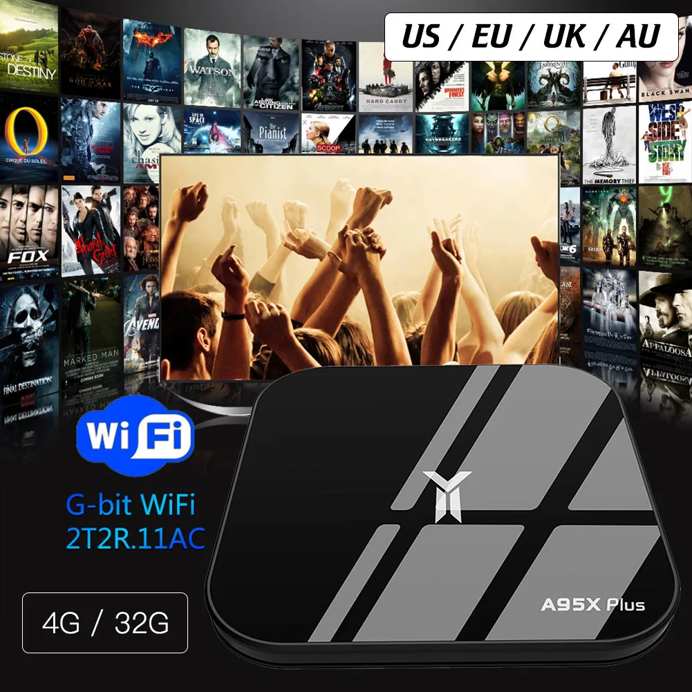 A95X PLUS tv Box 4G/32G S905Y2 Android 8,1 Гбит/с сетевой плеер с Bluetooth Голосовое управление