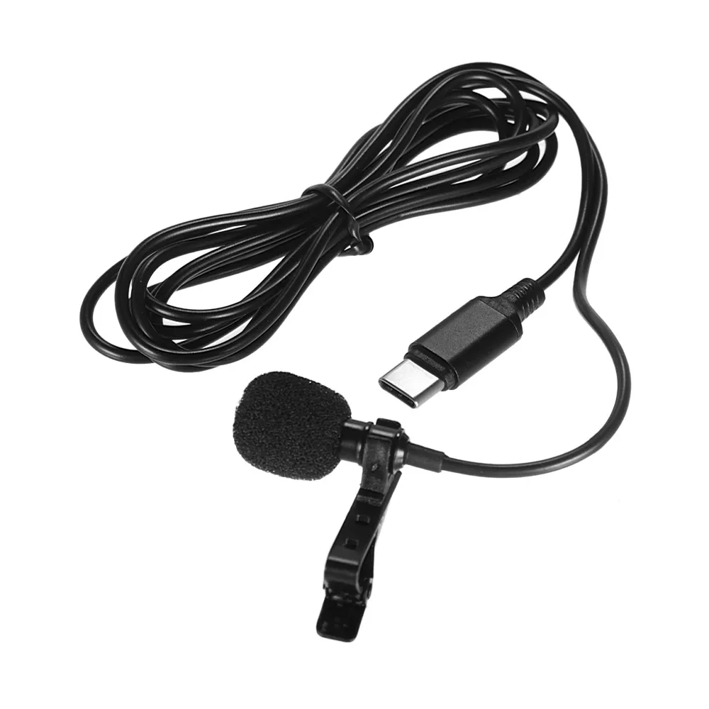 Мини петличный конденсаторный микрофон на зажиме с разъемом Type C для смартфонов