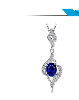 Jewelrypalace деликатный создан сапфир Висячие серьги для Для женщин чистого твердого стерлингового серебра 925 модные очаровательные ювелирные изделия