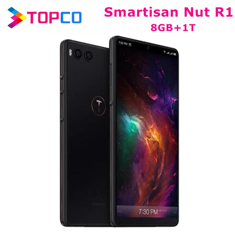 Smartisan Nut R1 полный Экран Snapdragon 845 JianGuo 8 Гб Оперативная память 1 ТБ Встроенная 6 17 &quotДве сим карты двойной камеры