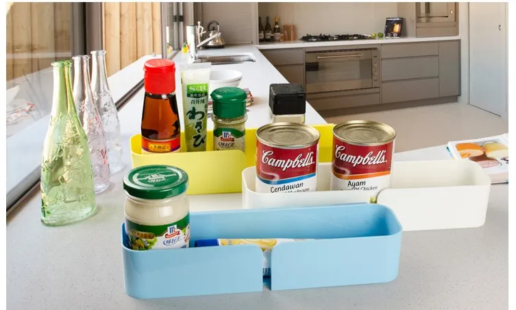 1 шт. пластиковая ванная кухонная стойка для хранения самоклеющаяся полка на