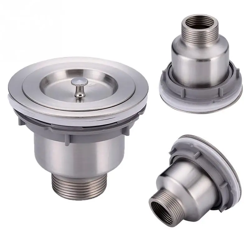 

Stainless Steel ABS Kitchen Sink Strainer Stopper Plug Bath Drain Drainer Strainer Basin Water Rubber Sink Filter Cover Sinkhole
