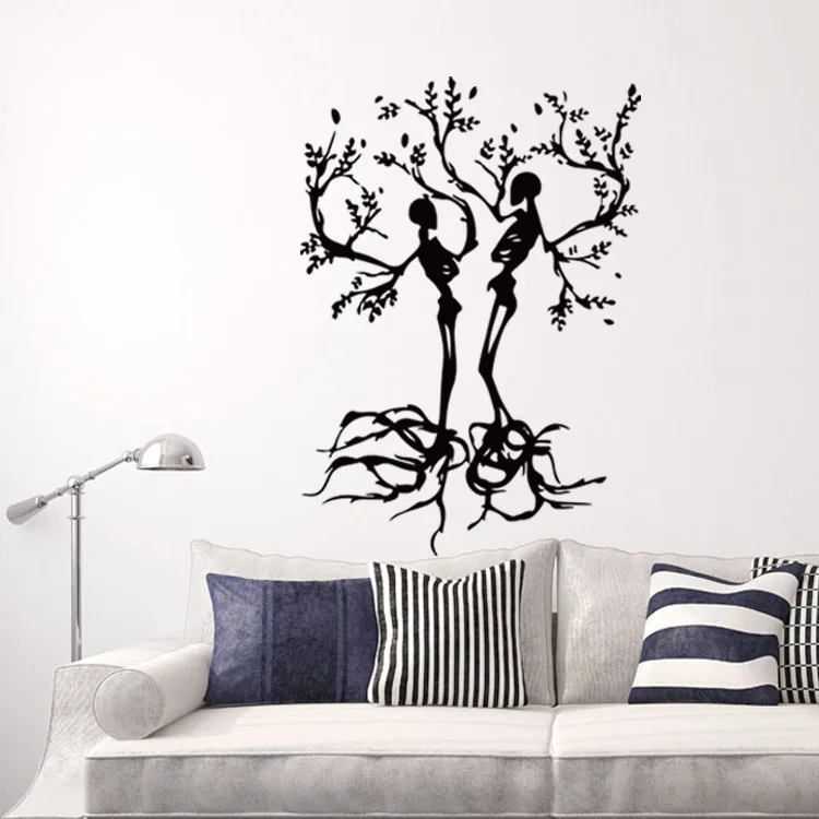 Скелет дерево виниловые наклейки на стены для декора дома гостиная Съемный diy