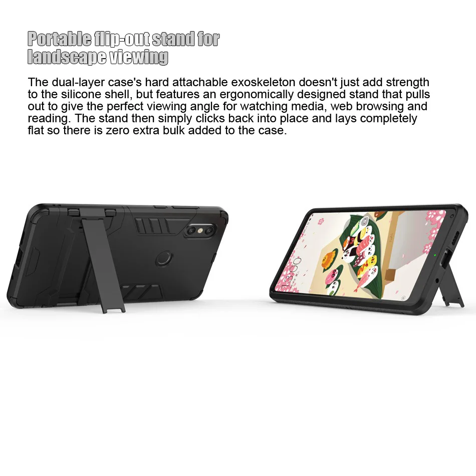 Heavy Duty Armor Case Back Cover for Xiaomi Mi MIX 2S 2 in 1 Hard PC &amp Soft TPU | Мобильные телефоны и аксессуары