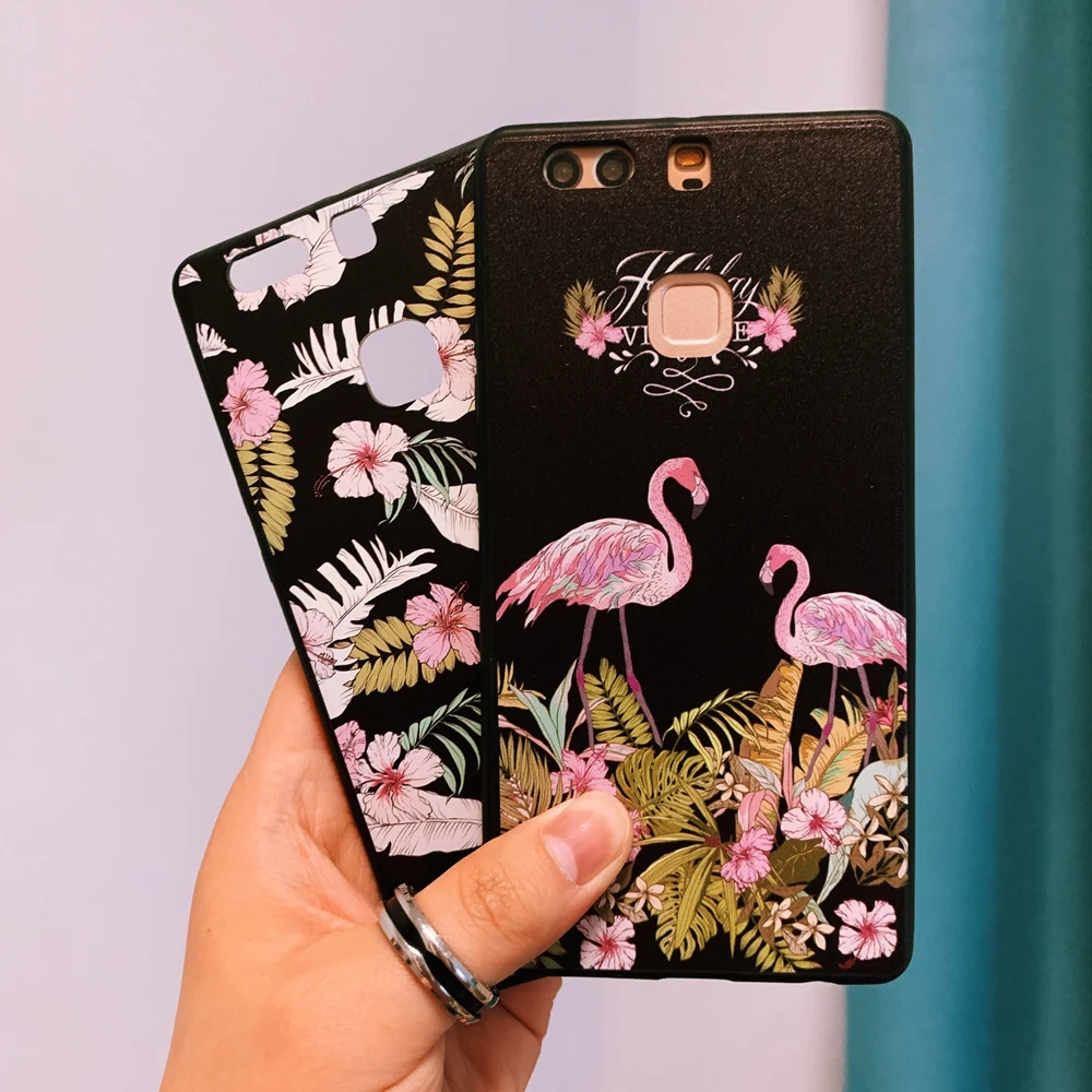 Мягкий силиконовый чехол с цветочным рисунком фламинго для Huawei P9 P10 Plus P20 Mate 9 10 20 Pro